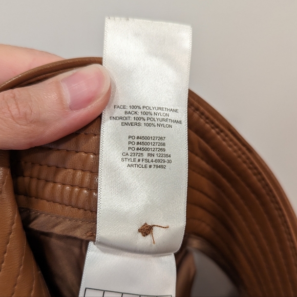 Wilfred Cognac Funk Vegan Leather Pant - Picture 8 of 8